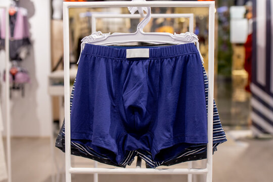 Men's underwear in the store. Cotton men's briefs