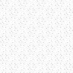 Seamless pattern with black irregular round dots. Noisy texture. On white background. Stock vector illustration.