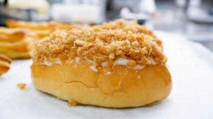  dry pork bread on white