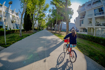 Biking through La Grande Motte in the south of France