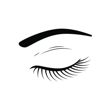 Eye and eyebrow icon EPS 10 vector illustraion.