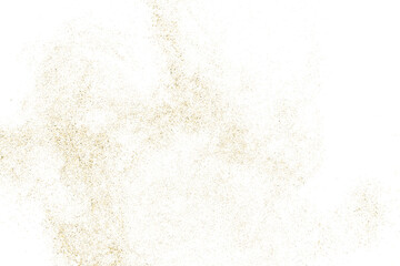 Fototapeta na wymiar Gold Glitter Texture Isolated on White. Amber Particles Color. Celebratory Background. Golden Explosion of Confetti. Design Element. Digitally Generated Image. Vector Illustration, EPS 10.
