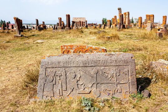 Armenia. Noratus. Ancient headstone.