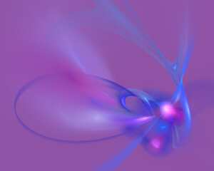 Blue violet abstract smoke with gentle haze around on purple background. Color mixing, fluidity, flow ability. Feminine concept. Great as print, background, banner, poster, greeting card or cover.