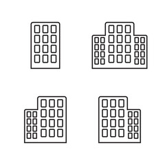 Office building line icon