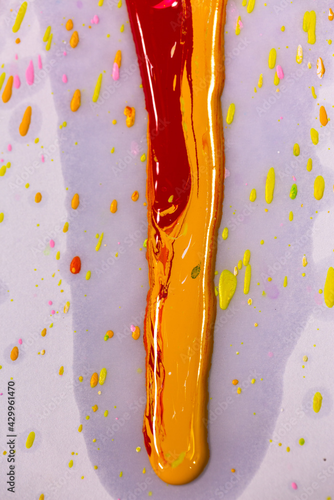 Poster .freeze motion of color exploding. ..creating works by real hands, not added with computer graphics.