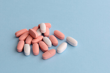 Medical / health-care concept: some medical colorful pills