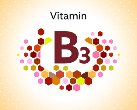 Vitamin B3 Concept, Vitamin Complex Icon