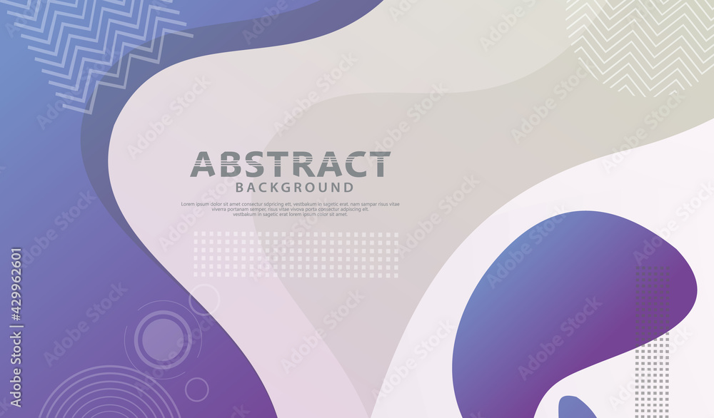 Poster dynamic style banner design with fluid color gradient elements