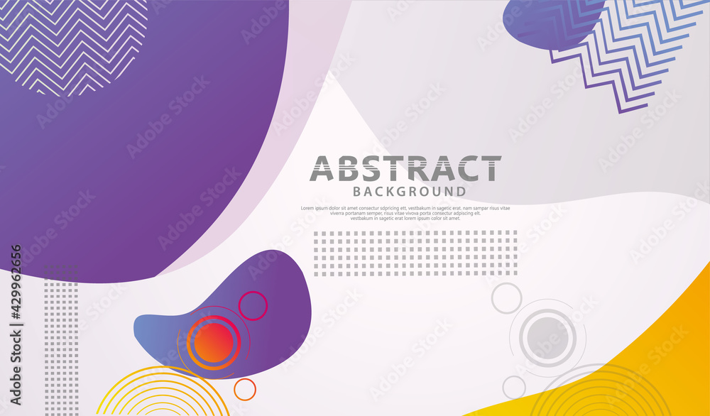 Poster dynamic style banner design with fluid color gradient elements