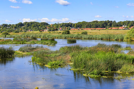 Outskirts of Randers town (Gude&aring;)in Denmark,scandinavia,Europe