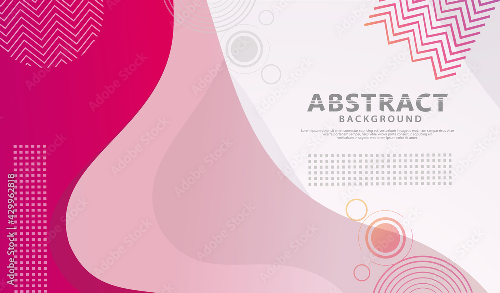Poster dynamic style banner design with fluid color gradient elements