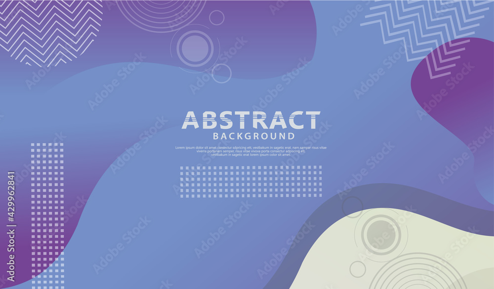 Poster dynamic style banner design with fluid color gradient elements