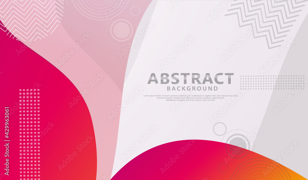 Poster dynamic style banner design with fluid color gradient elements