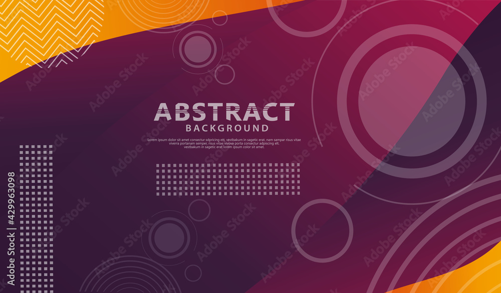 Poster dynamic style banner design with fluid color gradient elements