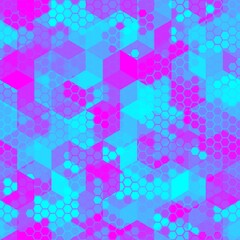 Vector trendy low poly seamless pattern. Camouflage polygonal background