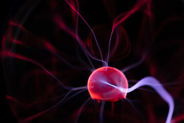 closeup of plasma lamp,