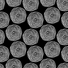 Fototapeta premium black and white abstract geometric shapes seamless pattern, vector illustration endless repeatable texture background