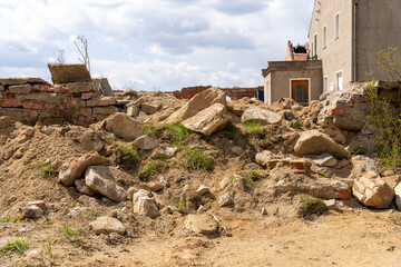 Sand und Steinhaufen