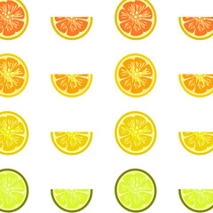 Simple seamless pattern of fresh lemon vector background