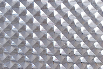 Plastic transparent plank with a triangular pattern