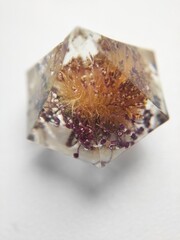 crystal with a flower inside
