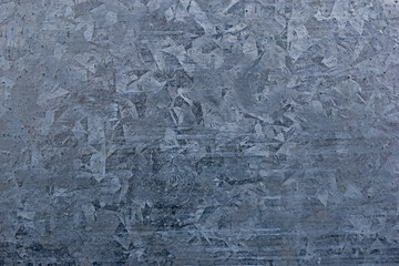 Close-up of the surface of the galvanized sheet of tin