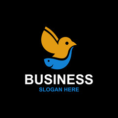 Bird Fish Animal Logo Design