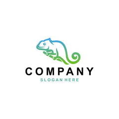 Chameleon Gradient Idea Logo Design