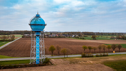Blauer Wasserturm bei Ahlen - Industrie