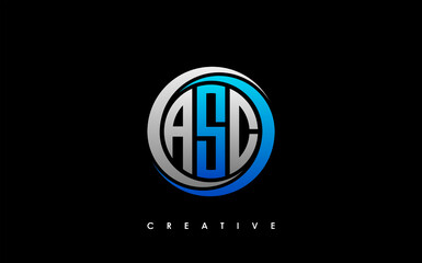 ASC Letter Initial Logo Design Template Vector Illustration - obrazy, fototapety, plakaty