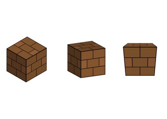 レンガ風のブロック（JPEG）