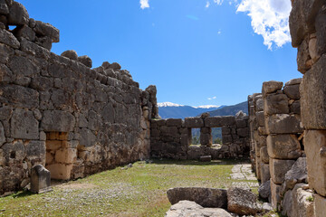 view from within of the Roman baths (thermae) of Arykanda, Turkey