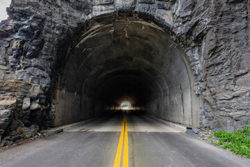 Long Tunnel Toward Mountain Pass