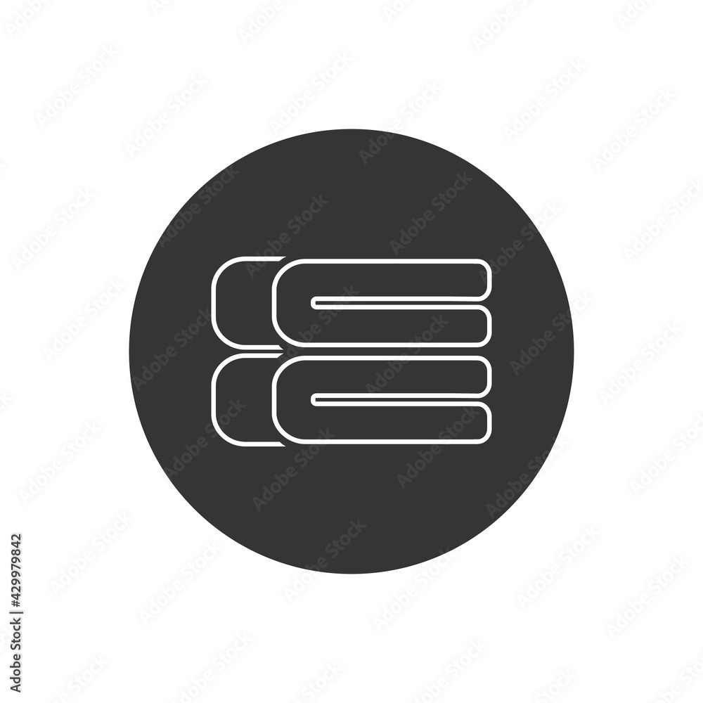 Poster stack soft blanket line white icon. simple illustration of stack soft blanket vector icon for web de