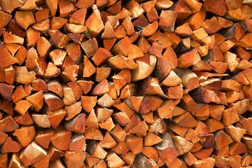 Chopped wood pile background