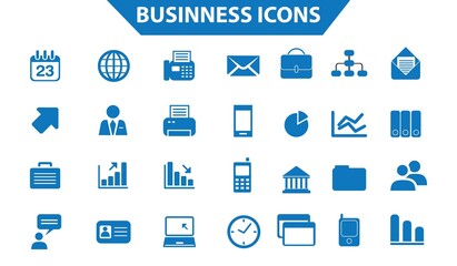 Obraz na płótnie Canvas Modern Business Icons Collection 