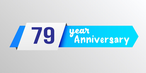 79 years anniversary celebration logo vector template design illustration