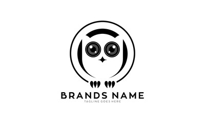 Funny owl elegant logo