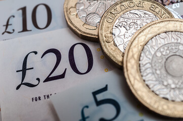 British pounds banknotes