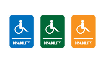 Vector icon disabled, wheelchair symbol. Modern and simple flat vector illustration for a website or mobile app
