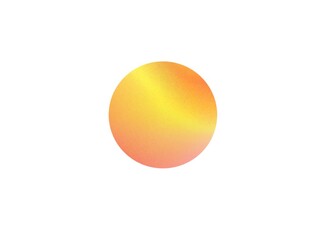 Yellow orange circle isolated on white decorative element abstract sun symbol happiness energy business success 