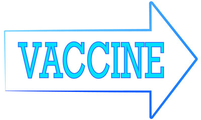 Vaccine word inside an arrow