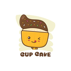 Cupcake cartoon character