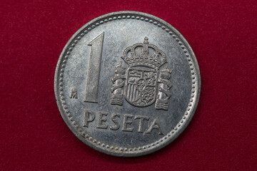 moneta bilon 1 peseta juan carlos I metal aluminium