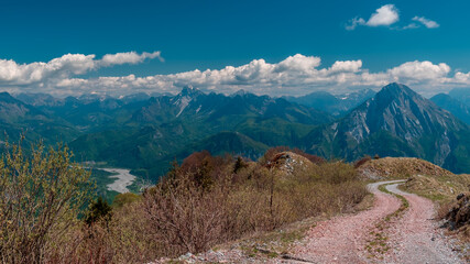 Panorama from the top of the mountain, Friuli-Venezia Giulia, Italy