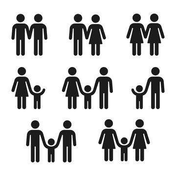 Couples and families icons