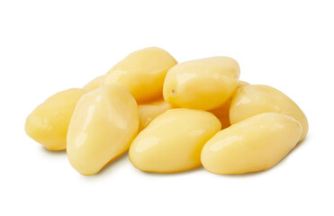 ginkgo biloba seed isolated on white background with clipping path                             