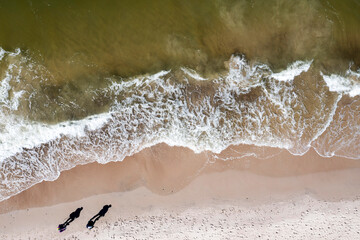 Fototapeta na wymiar Sea landscape, beaches and the Polish coast on the Baltic Sea and the Baltic Sea.