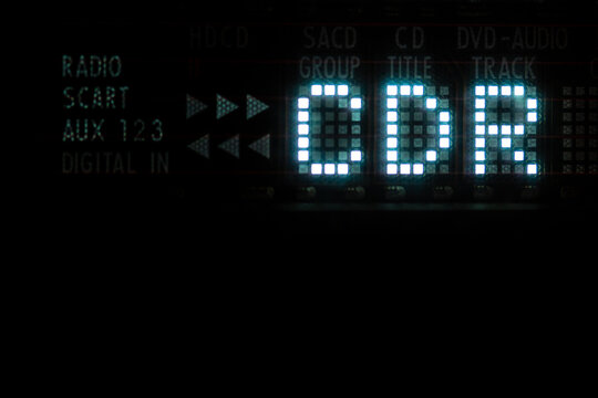 Old vacuum fluorescent display. CDR sign